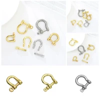 high quality shackle fob buckles stainless steel d bow staples solid brass carabiner key ring keychain hook