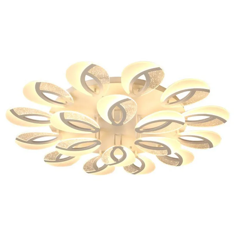 

LED Chandelier European Dimming Lights Acrylic Remote Ceiling Lamp for Living Room Bedroom Home Deco Lustre 80W Ceiling Fixture
