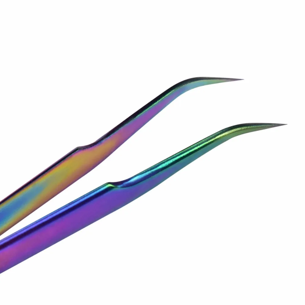 BeautyBigBang Радужный пинцет для ногтей, инструмент для маникюра, инструмент для дизайна ногтей, аксессуары для ремонта, инструменты для наращивания ресниц
