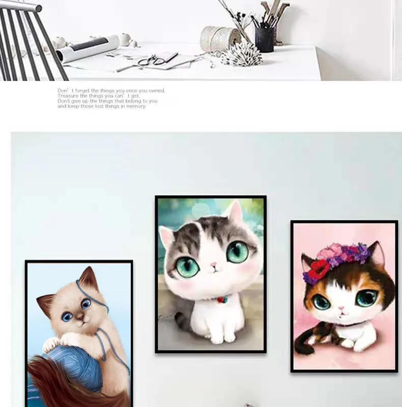 

Full round diamond painting cartoon animals 5D DIY diamond embroidery mosaic landscape art kit home decoration