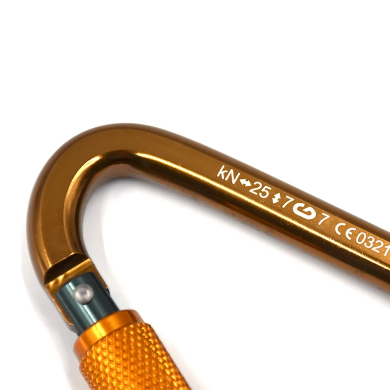 Пряжка для скалолазания профессиональный замок безопасности 25KN D образный