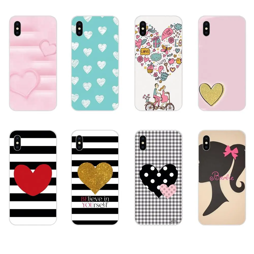 Мягкий модный чехол для телефона в стиле ретро с сердечками Xiaomi Redmi Mi 4 7A 9T K20 CC9 CC9e