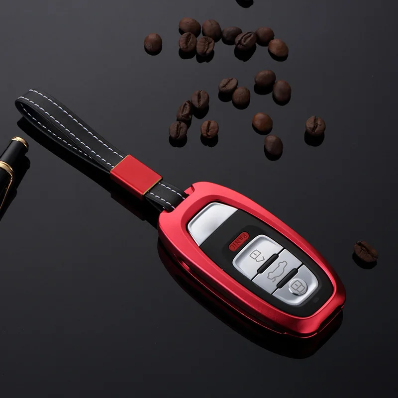 Алюминиевый сплав автомобильный умный чехол для ключей Audi A1 A3 A4 A5 A6 A7 A8 Quattro Q3 Q5 Q7