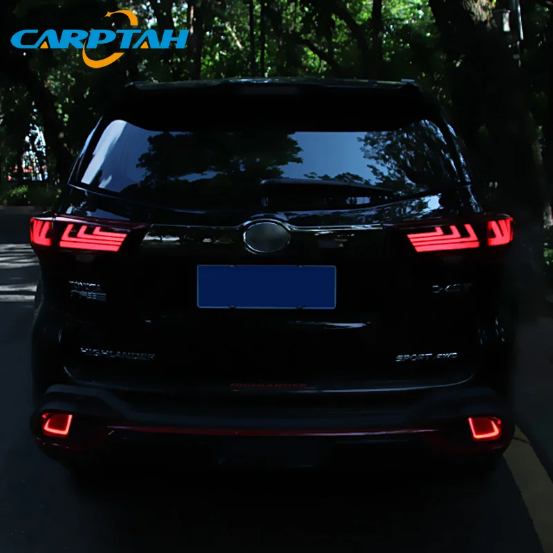 

Car Styling Taillight Tail Lights For Toyota Highlander 2015 - 2018 Rear Lamp DRL + Dynamic Turn Signal + Reverse + Brake LED