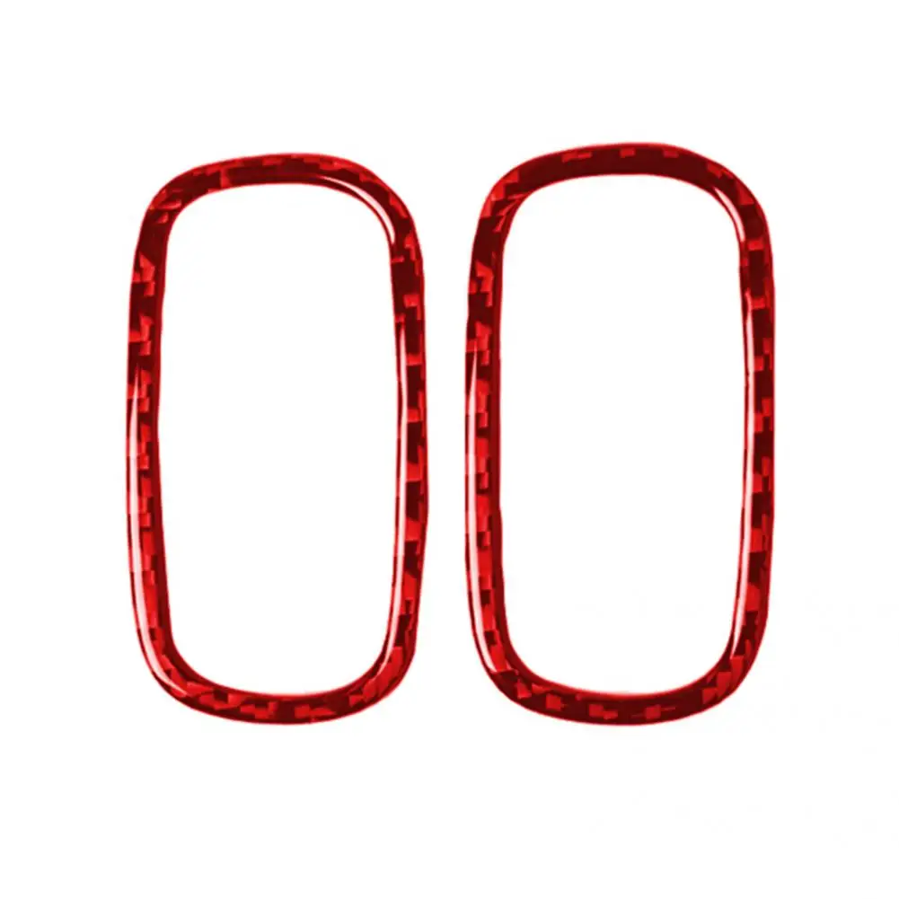 

Smooth 2Pcs Red Car Dashborad Conditioner Vent Panel Frame Anti-corrosive Conditioner Outlet Trim Cover Anti-scratch