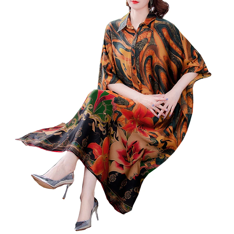 

Женское платье 2021, летняя повседневная юбка с полурукавами и винтажным принтом, модель FC1260