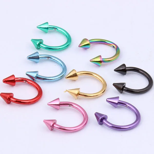 

Hot 1pc C Stainless Steel Ear Lip Nose Ring Clip arrow Unisex Men Women Lip Nose Clip Body Jewelry 1.2*8*3/3mm