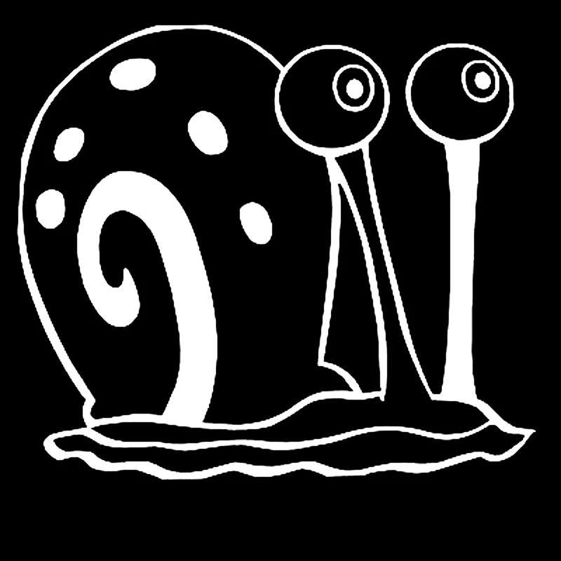 

Car Sticker New Gary Snail Cute PVC Sticker Motorcycle Sticker Black/silver 13.7cm*11.8cm
