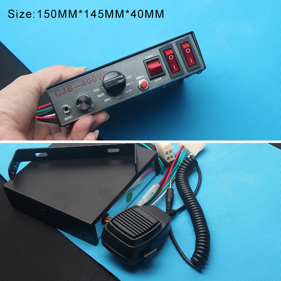 12V автомобильный звуковой сигнал 400W Динамик полицейская сирена тон