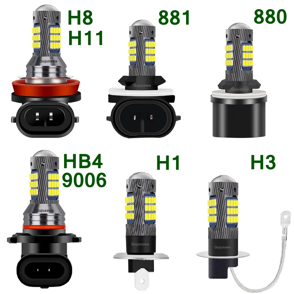 

1Pcs H1 H3 H11 H8 9006 HB4 881 880 H27 High Quality 2016 LED Auto Fog Lamp Car Anti Fog Light Bulb Foglamps 6000K White
