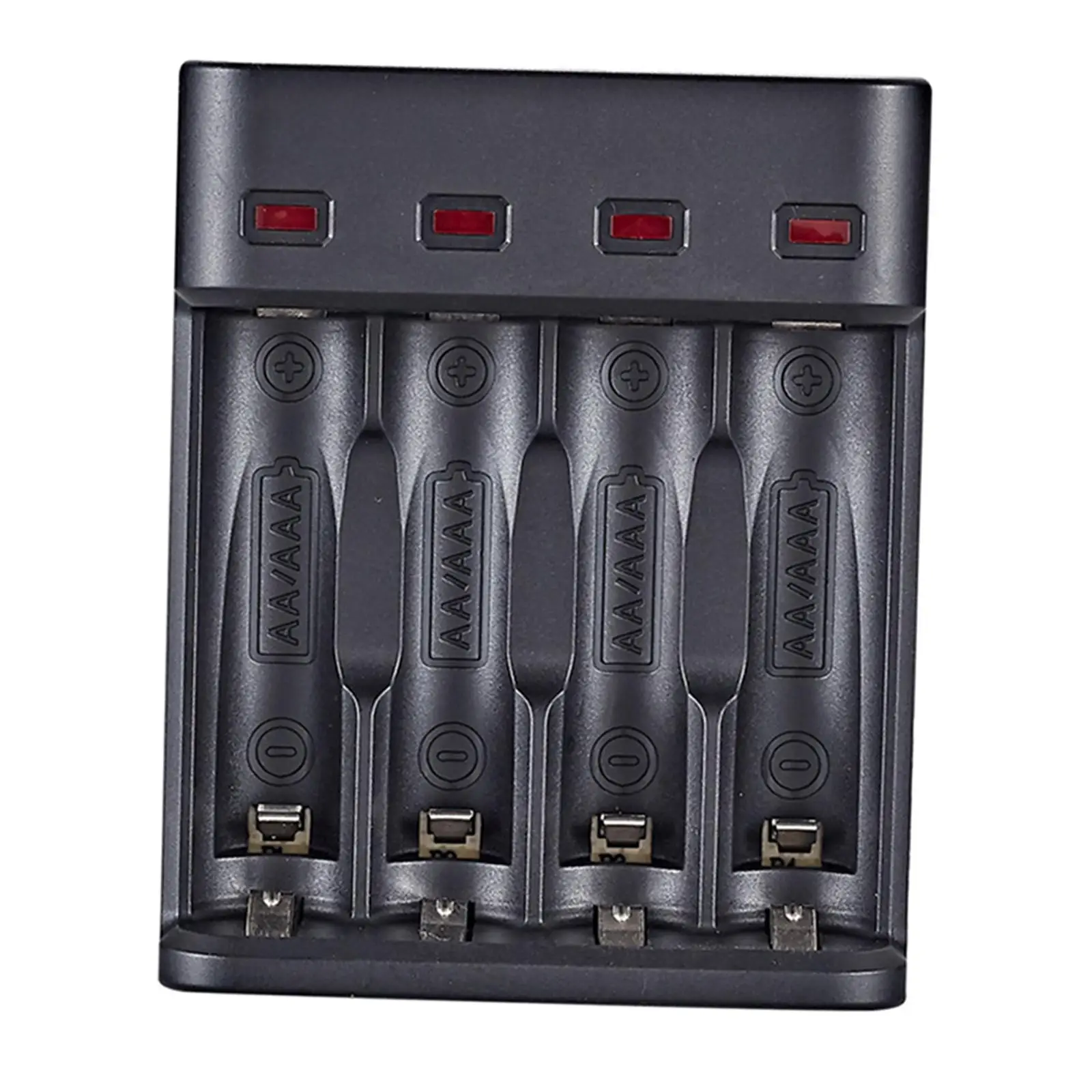 Зарядное устройство для батареек с индикатором USB портативное, с независимыми слотами для перезаряжаемых батареек AA AAA Nimh Nicd.
