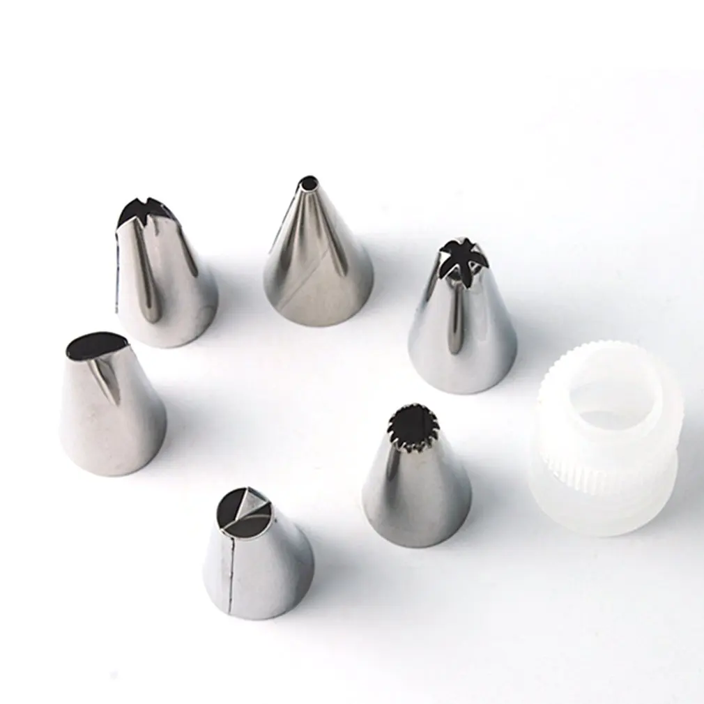 

6 Pcs Cake Decorating Set Durable Professional Stainless Steel Nozzle Tips Set Wonderful DIY Cake Decorating Cake Tools