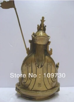 Бесплатная доставка Тибетский Непал падмамбава Бронзовая статуэтка Будды 16 см |
