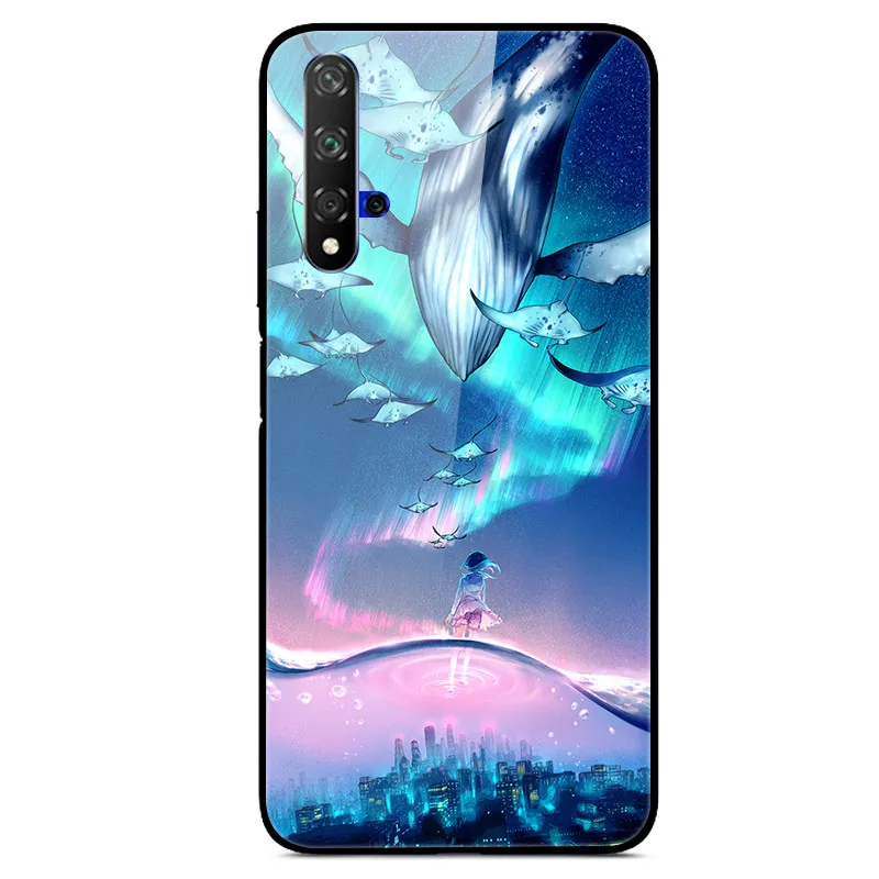 Для huawei Nova 5T чехол из закаленного стекла с принтом жесткий s для 5 T Nova5T бампер