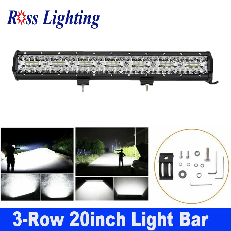 Трехрядный 20 дюймов 420 Вт светодиодный рабочий светильник точечный прожектор