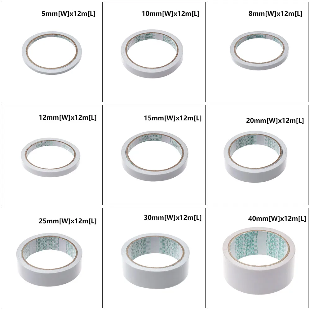Двусторонняя клейкая лента для рукоделия прочная уплотнительная 12 м/рулон