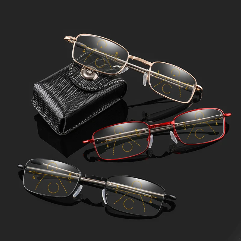 Прогрессивные многофокальные складные очки для чтения с мультифокусом