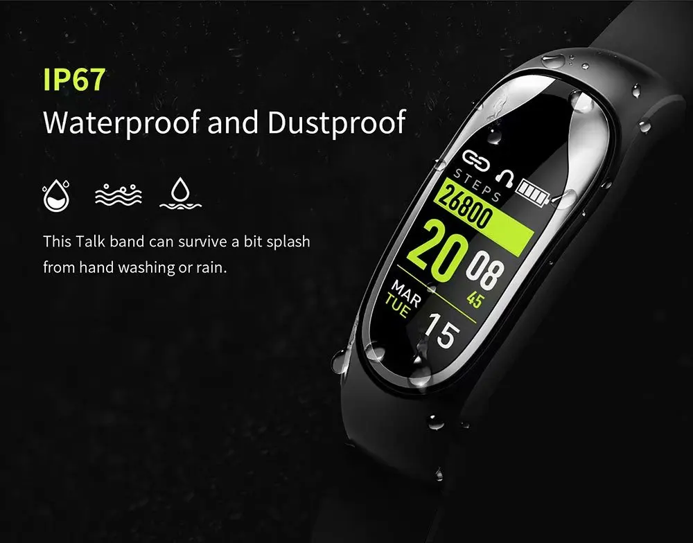 

Bluetooth Earphone Smartband 2 In 1 Heart Rate Blood Pressure Monitor Smart Bracelet Sport Fitness Tracker Band
