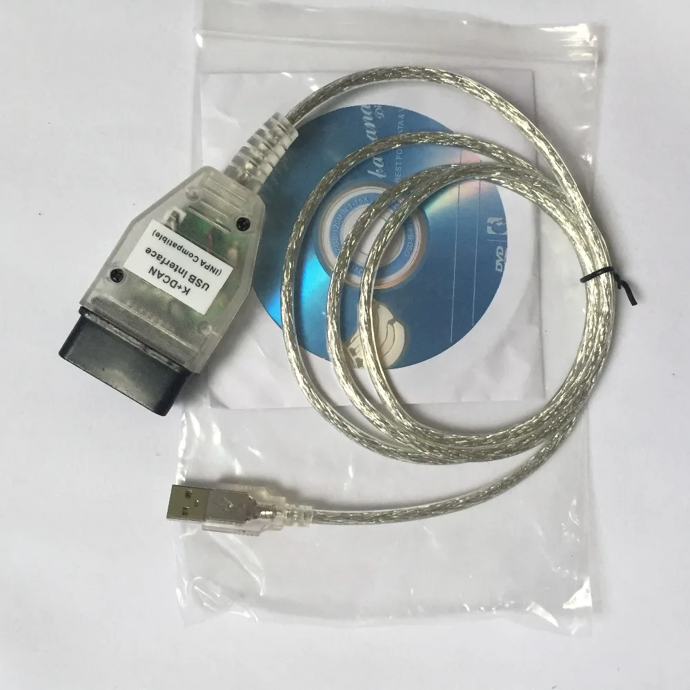 Диагностический кабель для BMW INPA K + CAN с чипом FT232RL DCAN USB интерфейс OBD2 k dcan 1998 по