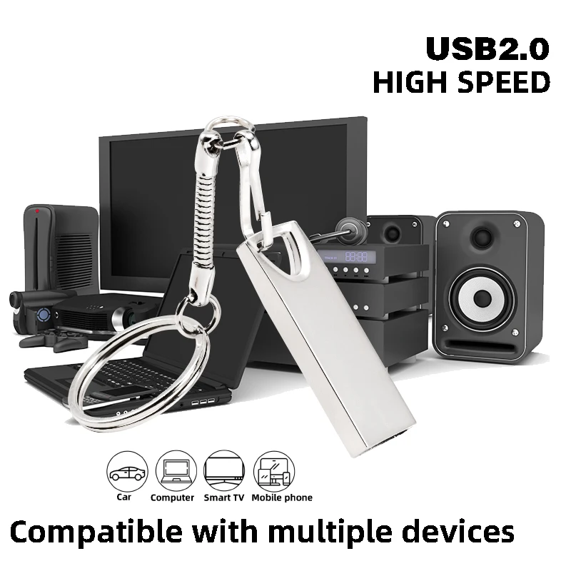 Металлический флеш накопитель USB 2 0 оригинальная Флешка флешка 8 ГБ/16 ГБ/32 ГБ/64