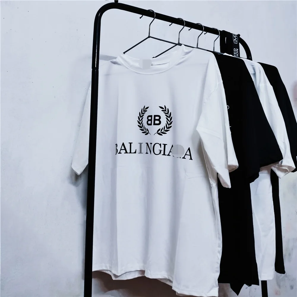 

2020s summer wheat ear short sleeve men's and women's T-shirts cotton base shirt lovers popular logo short sleeve