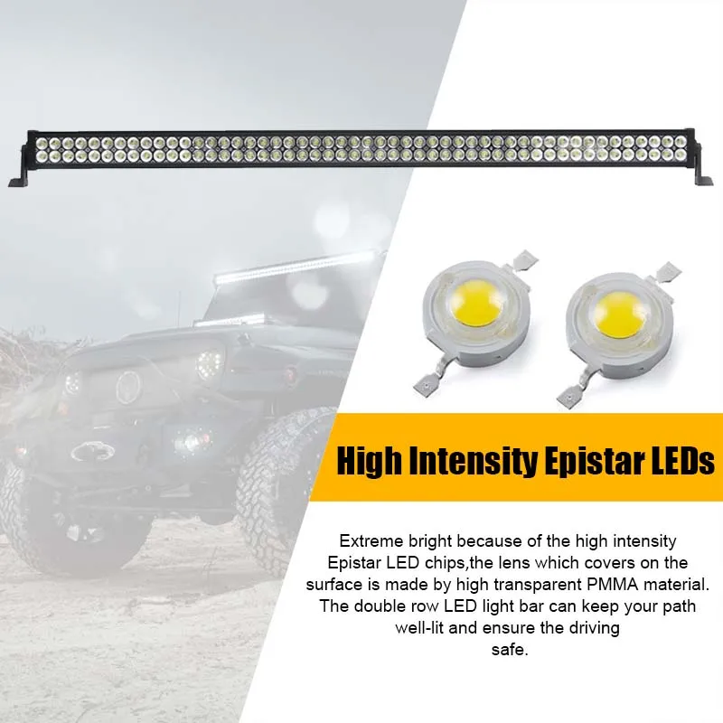 Светодиодная световая панель RACBOX 52 дюйма 300 Вт 4 дюймовый светодиодный фонарь