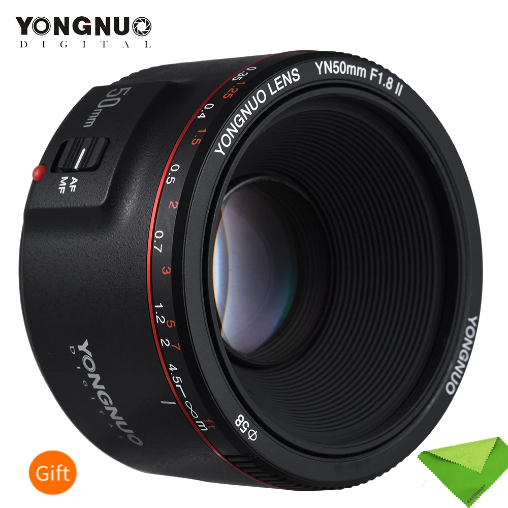 

YONGNUO YN50mm F1.8 II Large Aperture Auto Focus Lens 50mm Lentes For Canon 100d 650d 5d 77d 500d 1000d 5DIV 5DIII 5DII 5D 60D