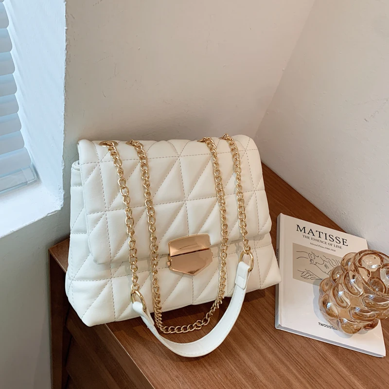 

Женская сумка через плечо Lingge, из искусственной кожи, с цепочкой, 2021