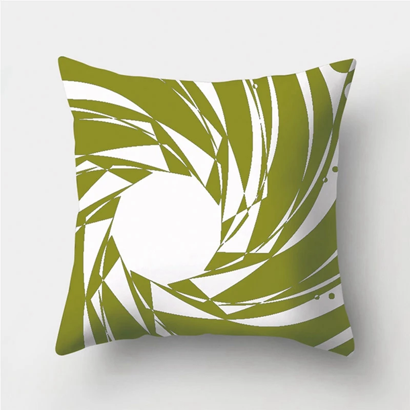 

Geometry Print Decorative Cushions Pillowcase Cushion Cover Throw Pillow Sofa Decoration Pillowcover-Green