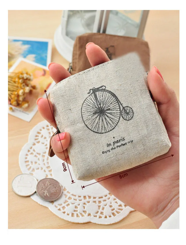 Отличное качество Винтажный Классический женский холщовый Кошелек для монет