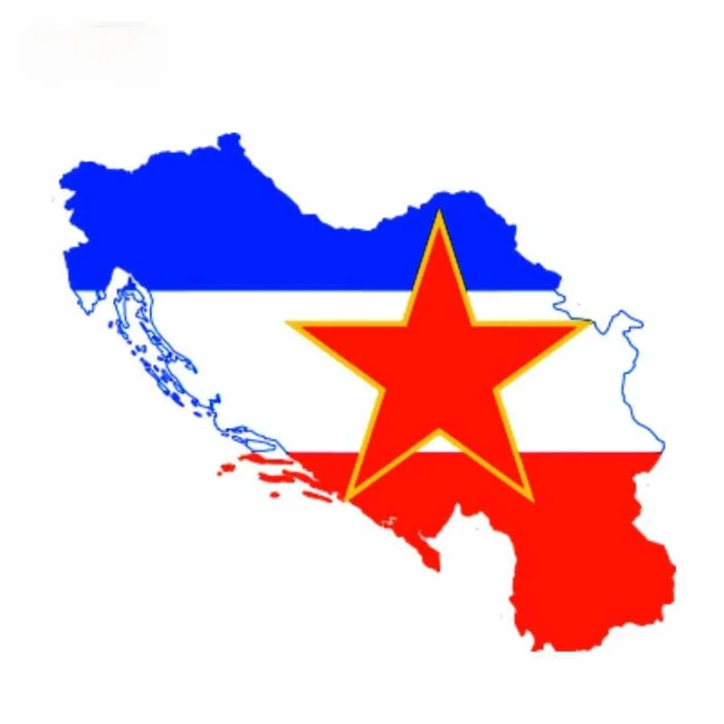 

Creative Yugoslavia Map Flag Decal PVC Car Sticker Car Auto Accessories
