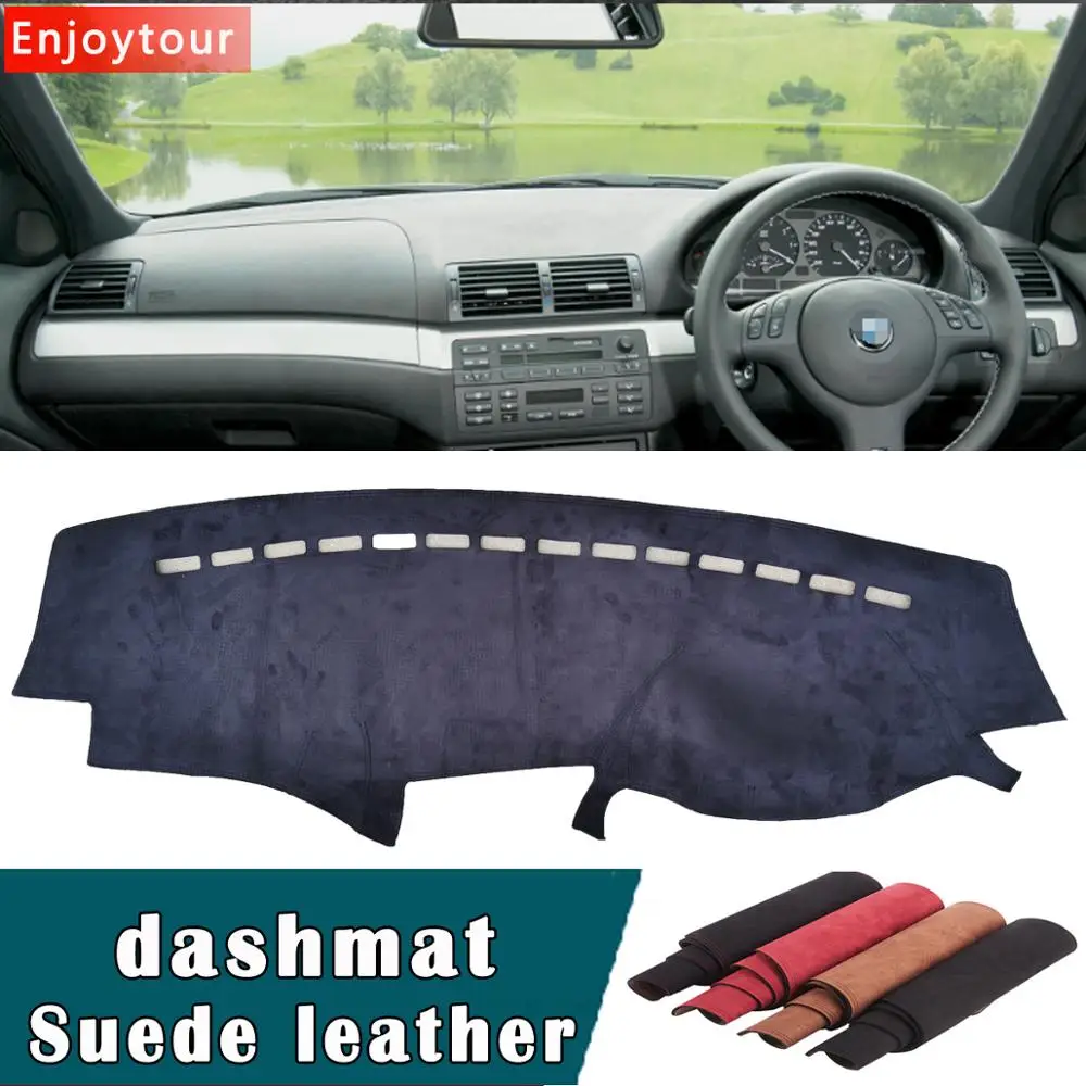 

Car-styling Suede Leather Dashmat Dashboard Custom Cover Pad Dash Mat Carpet for BMW E46 1998 1999 2000 2005 318i 316i 320i 325