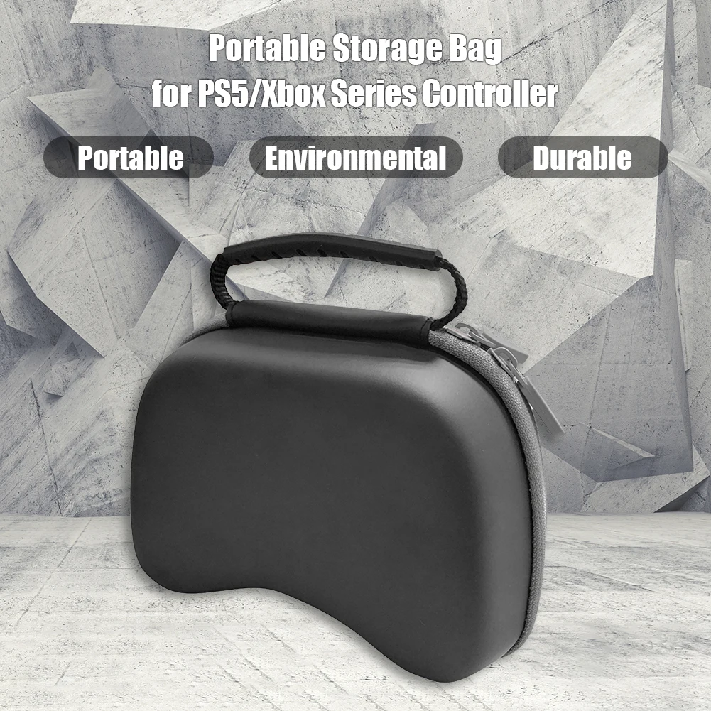 

Small Hard Shell EVA Carrying Case Bag Lightweight Game Playing Elements for PS5 DualSense Xbox Series X Controller Storage Box