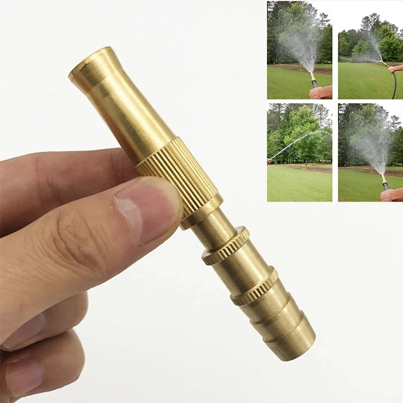 

1 pc Garden Irrigation Spray Gun Adjustable Brass Sprinkler Garden Hose Nozzle Car Wash Lawn Watering Water Gun Gardening Tools