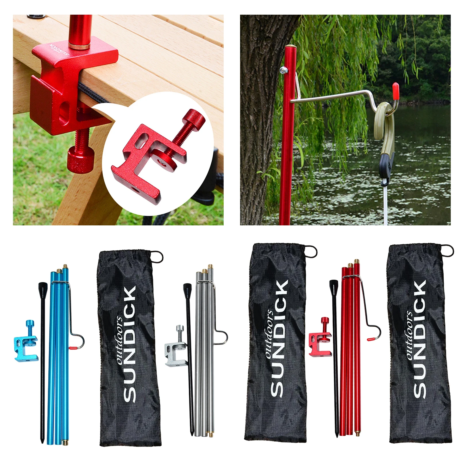 

Fixed Support for Folding Garden Pole for Outdoor Use