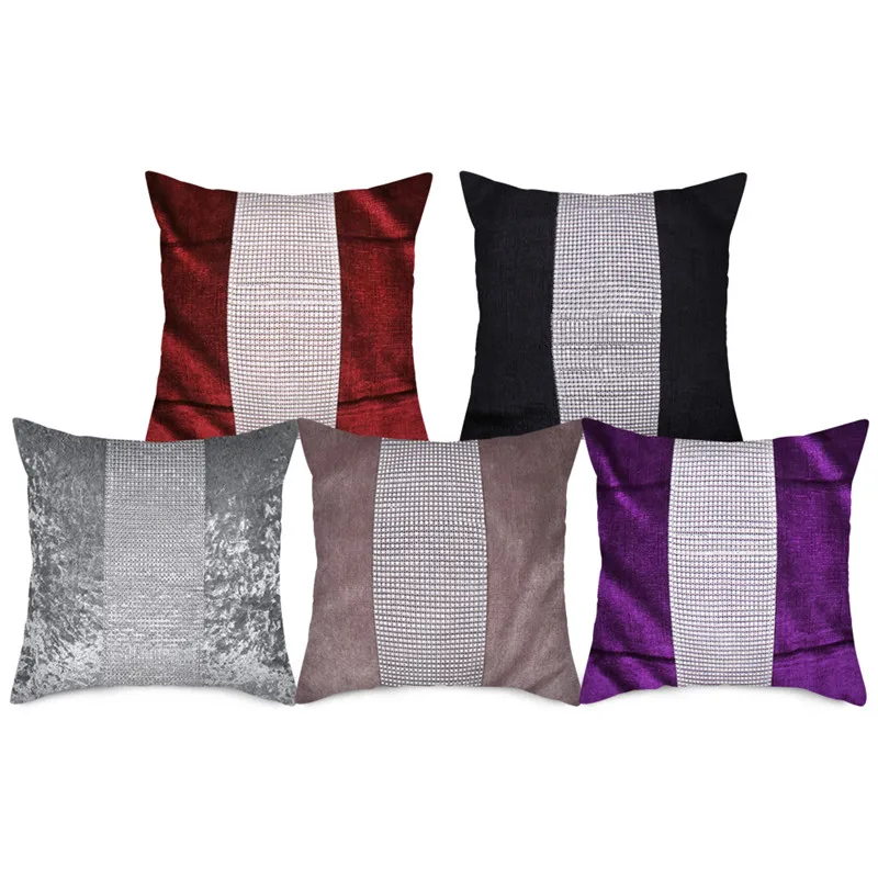 Плюшевая Мягкая Наволочка Fuwatacchi скандинавские Серебристые полосатые наволочки