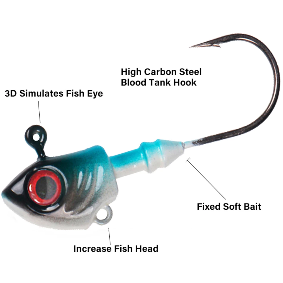 Jig Head Fishing Hook High Carbon Steel Sharpener Fishhook Single Circle Offset Hooks For Sea  Carp Soft Lure Tackle Accessories