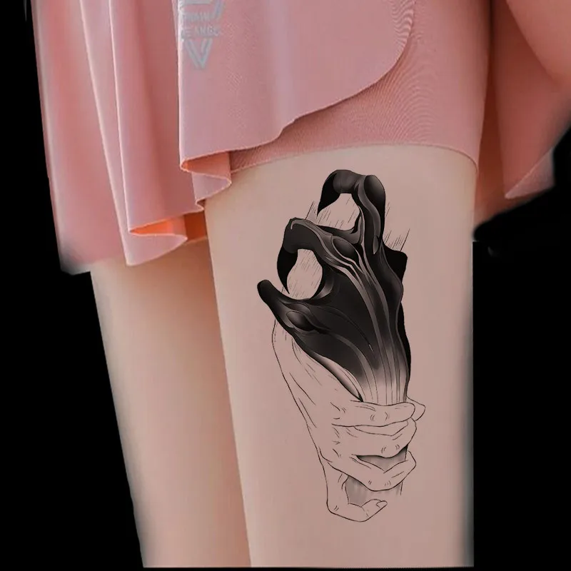 

Waterproof Temporary Tattoo Sticker Terror Handshake Fake Tatto Flash Tatoo Body Art Tatouage Wrist Foot Arm For Girl Men Women