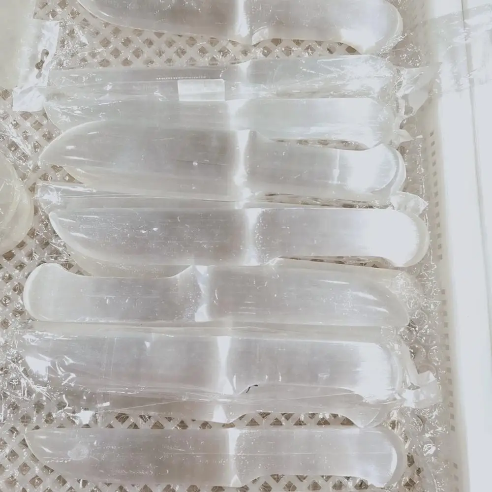 

Big Size Polish Selenite Crystals Gemstone Knife Meditation Reiki Healing Mental Clarity Remove Negative Energy As Gift