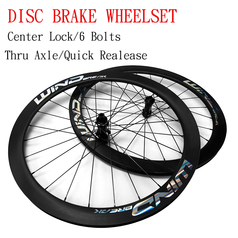 Бесцветные карбоновые колеса дисковый тормоз 700c велосипедная колесная пара для