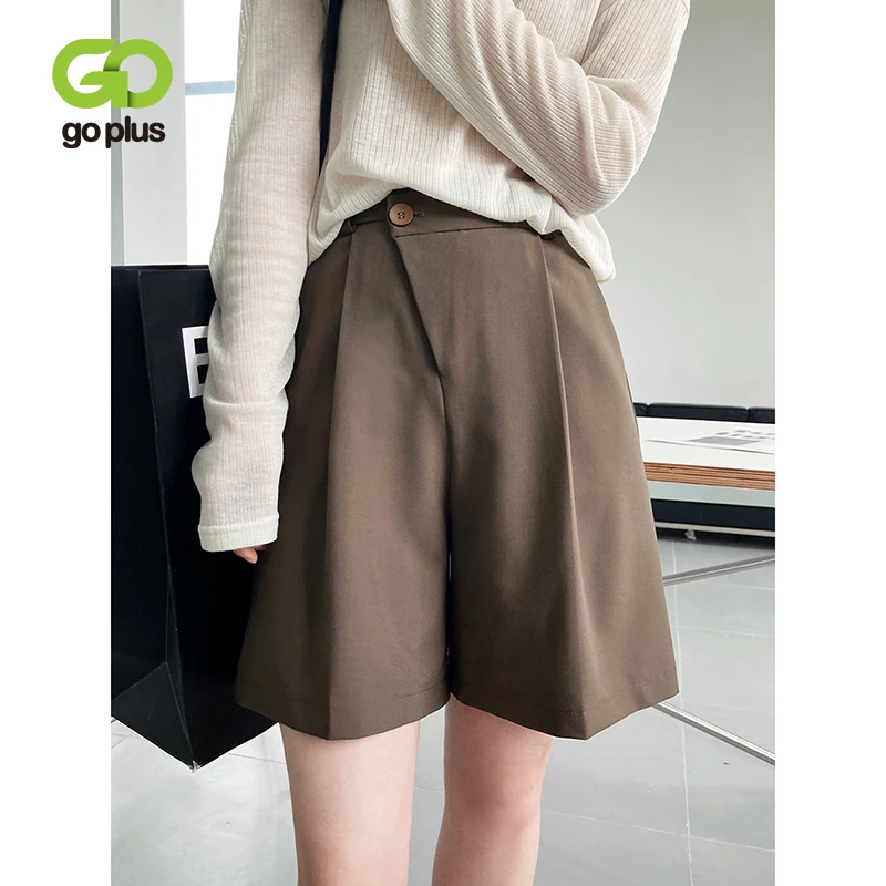 

GOPLUS Pants Korean Fashion Wide Leg High Waisted Women Black Pants Vintage Knee Length Trousers Pantalones De Mujer C11645