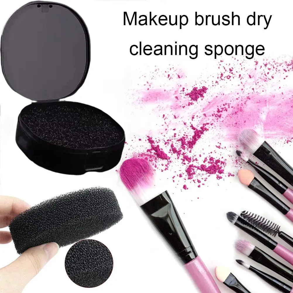 

Makeup Brush Box Cosmetics Tool Eyeshadow Brush Cleaner Cleaning Sponge Dry Cleaning Iron Box