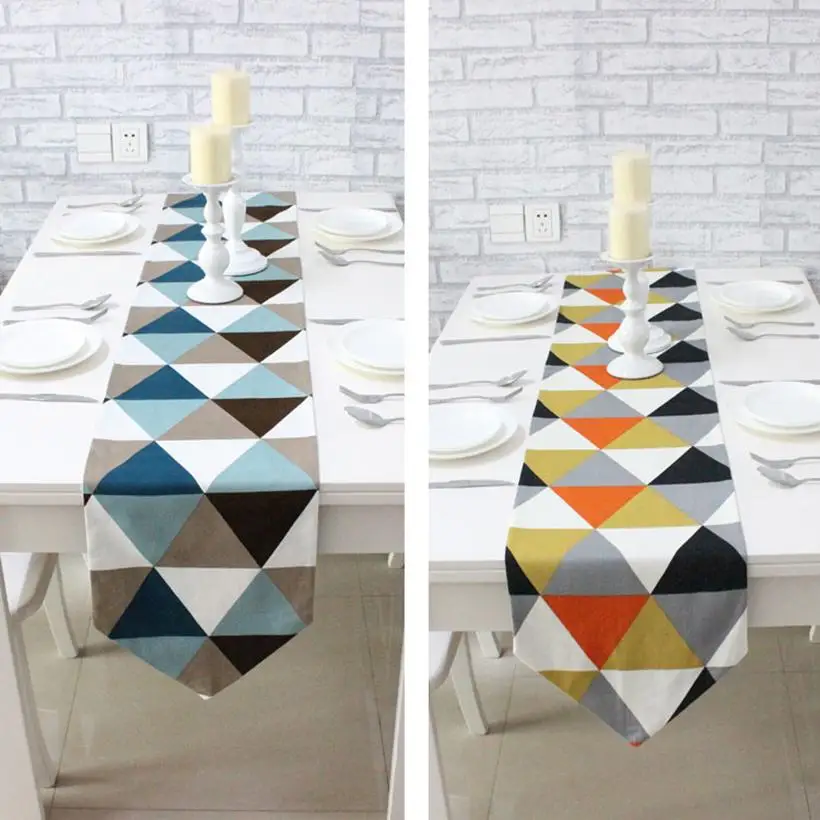 

35 modern geometric dining table runner placemats upscale fabric coffee table flag bed runner