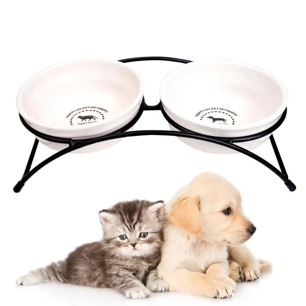 Повышенные миски для собак Керамика нержавеющая сталь кормушка домашних