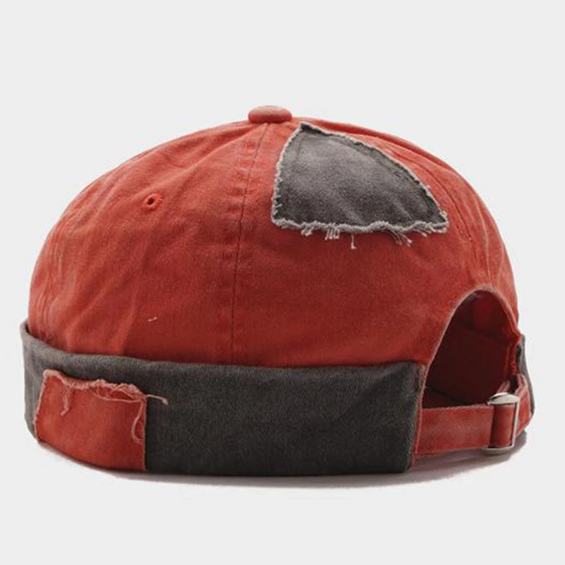

Vintage Hip Hop Men Hat Washed Retro Skullcap Adjustable Brimless Hat Landlord Breathable Beanie Hat Sailor Cap