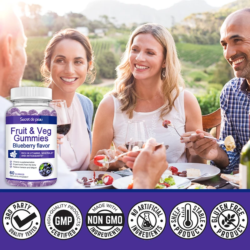 SDP 60pcs Blueberry Flavor Relieve Eye Fatigue Multivitamin Antioxidant Adjuvant Promote Immunity System Health Daily Product |