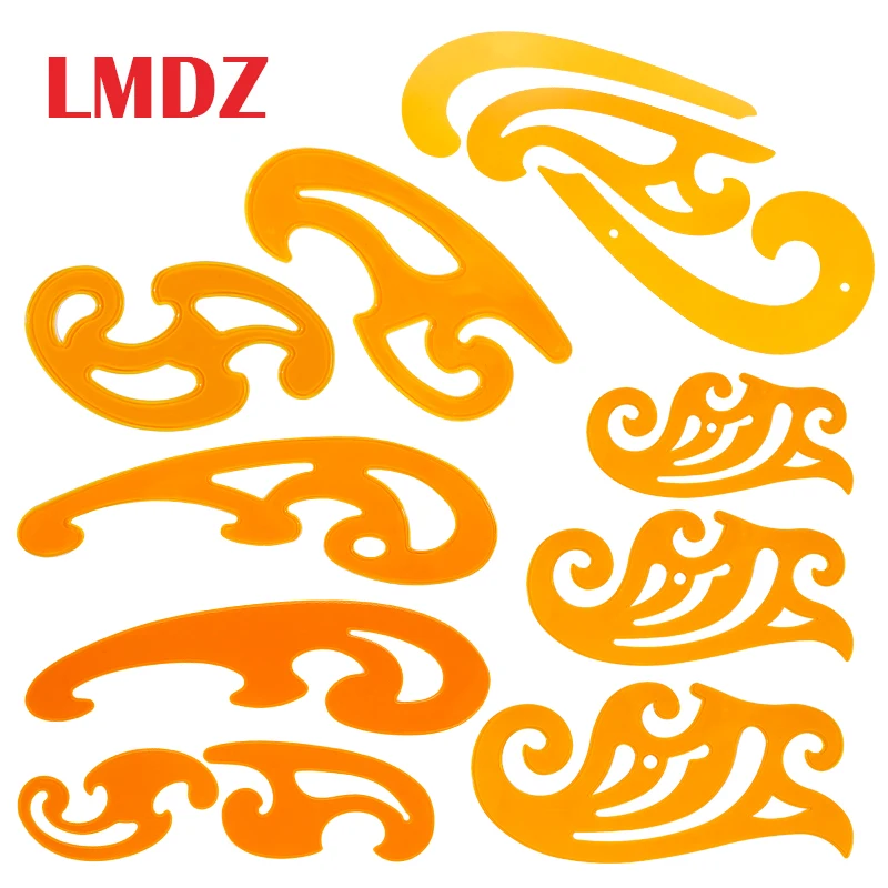 

LMDZ 3Pcs Set Plastic French Curve Ruler Multi cloud Shape Drawing Tool Curve Template for Art Comics Animation design / Fashion