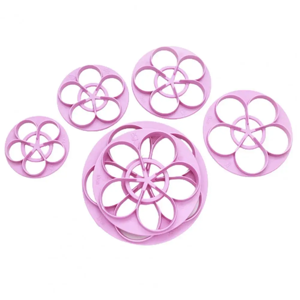 

6Pcs/Set Cake Mold Rose Flower Pattern Exquisite Plastic Biscuits Pastry Cutting Die Cookie Cutter Baking Mold for Bakery