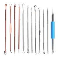 stainless steel blackhead remover needles tool comedone extractor pimple blemish face skin care beauty tools sets acne removal