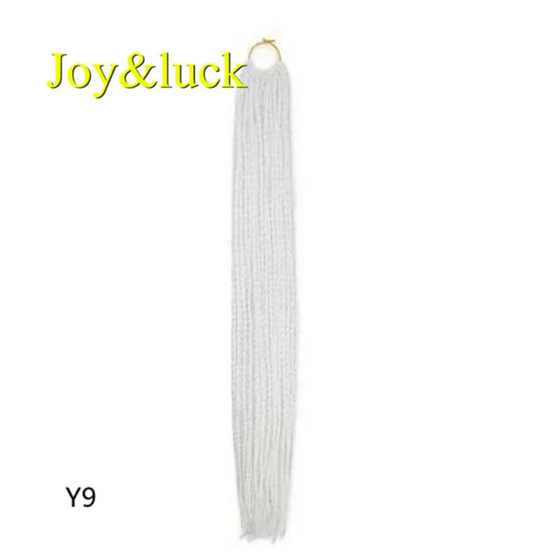 Y9 Joy& luck 24 дюйма Сенегальские закрученные крючком косички 30 прядей синтетические волосы для наращивания плетение волос - Цвет: Y9